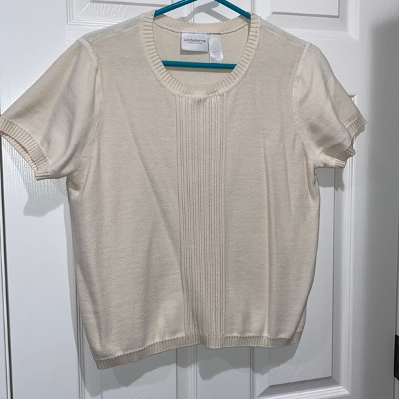 Liz Claiborne Lizwear Jeans - short sleeve pull over sweater Size L - Picture 1 of 4